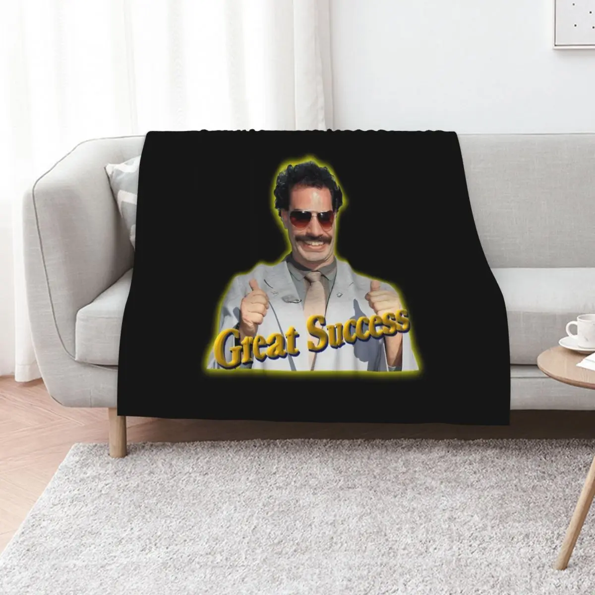 

Borat Great Success sticker Throw Blanket Retros Hairy Travel Camping Blankets