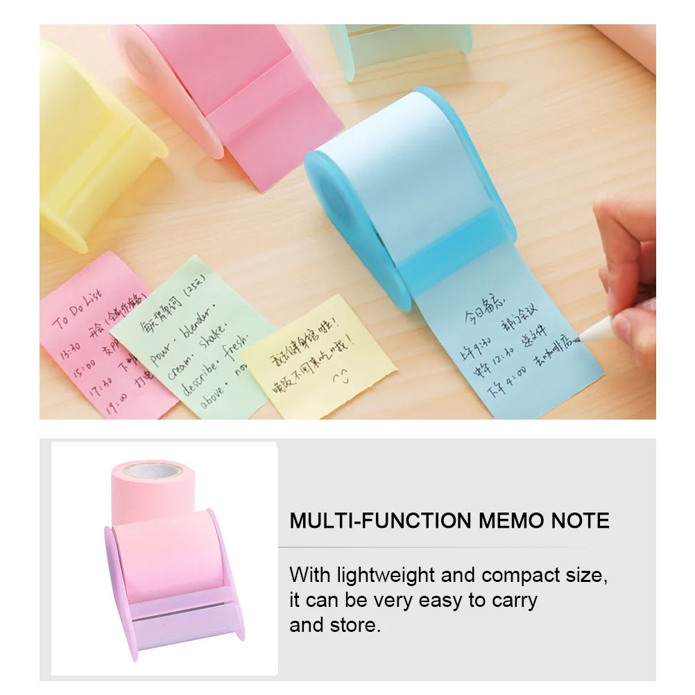 

1 set Memo Sticker Paper Core Multi-Function Portable Note Roll Office Accessory Household Notepad for Home School