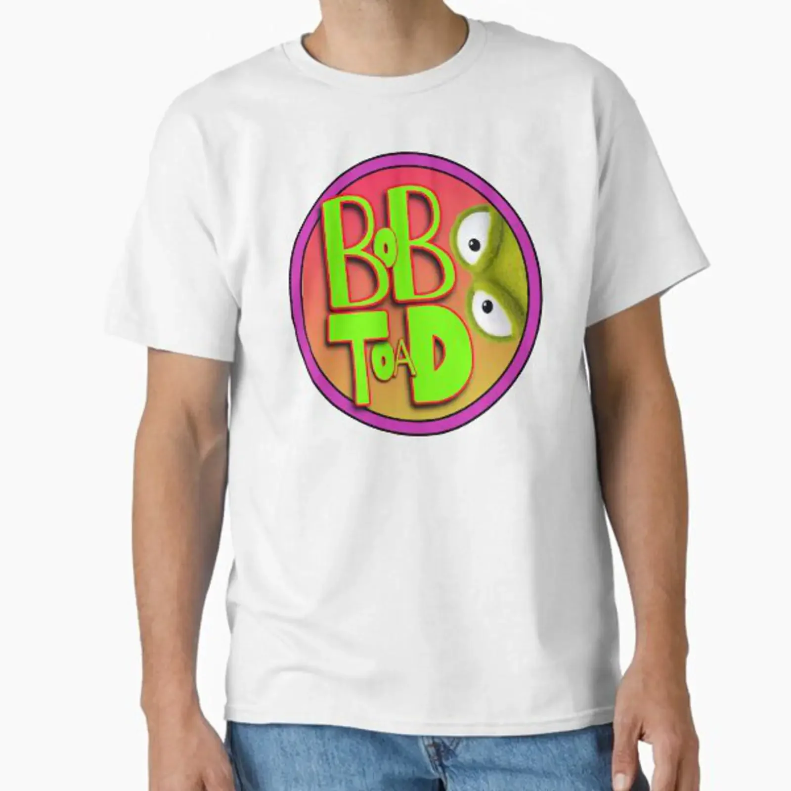 BOB TOAD Classic T Shirt vintage Washed Stretched Stylish Versatile Unisex Slightly Comfortable Top For Everyday Wear homme