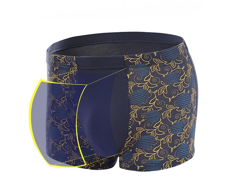 Youpin 4pcs/Lot Men's Panties Modal Underwear Natural Bamboo Fiber Boxers Men Sexy Boxers Ventilate Plus Size Boxers 2XL-7XL