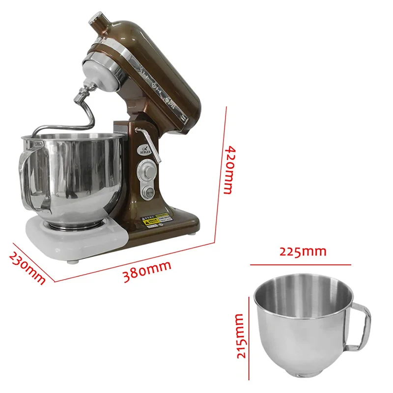 7L Planetary Speed Chef Machine Low Noise Stand Mixer for Cream/Dough Kneading Food Mixer Egg Beater Kitchen Appliance Cuisine