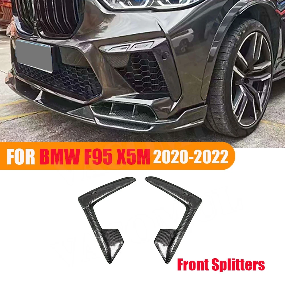 

VACOMUL Carbon Fiber Front Fog Lamp Canards Trims Covers Splitter For BMW F95 X5M 2020 2021 2022 Car Auto Exterior Accessories