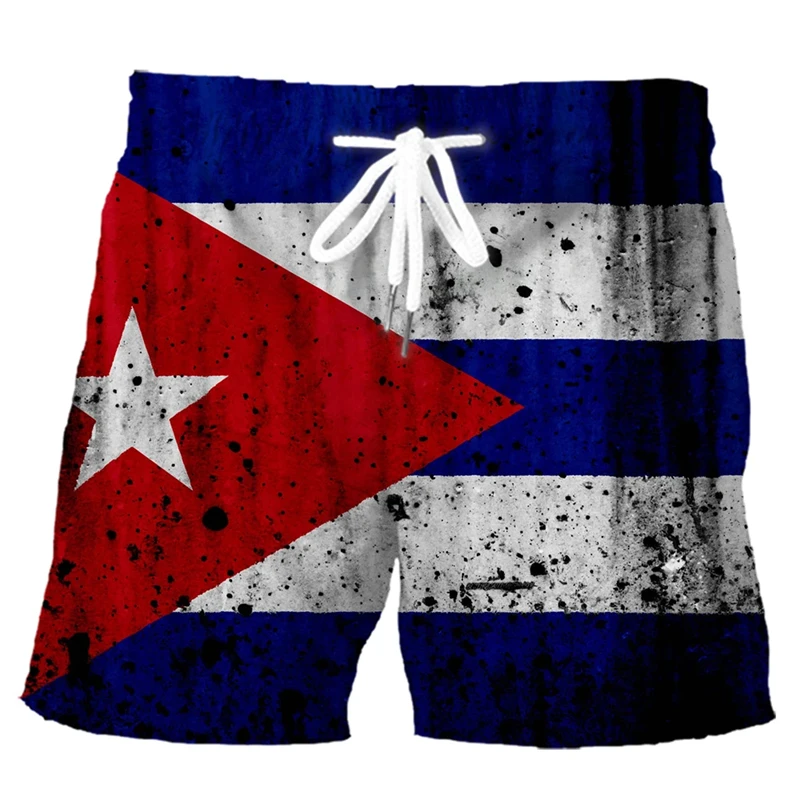 Cuban Flag Shorts Fashion 3D Printed Pockets Featured Sportswear Summer Casual Activewear Dropshipping Clothing Shorts Male