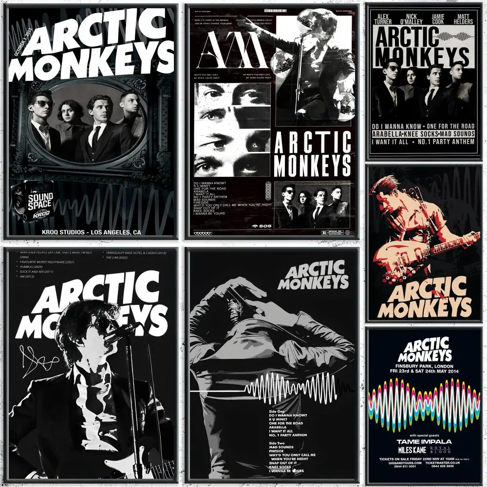 

Band A-arctic Monkeys Poster Premium Waterproof Aesthetic Wall Art for Living Room Bedroom Home Decoration HD Print Best Gift
