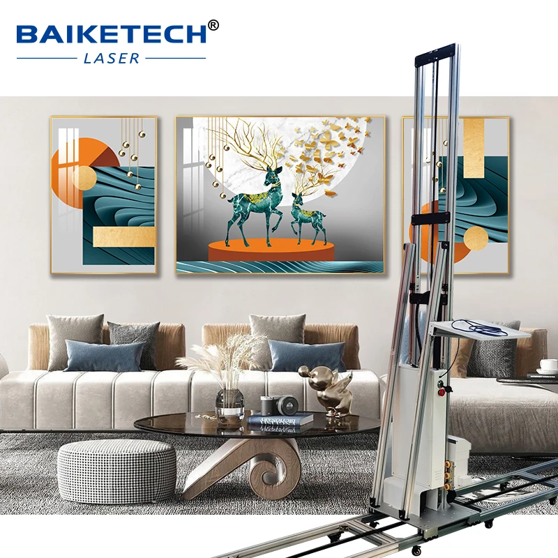 

Portable Wall Printing Machine With Wheels TH-UP1400W 3D UV Vertical Wall Inkjet Printer Factory Wall Mural Printer