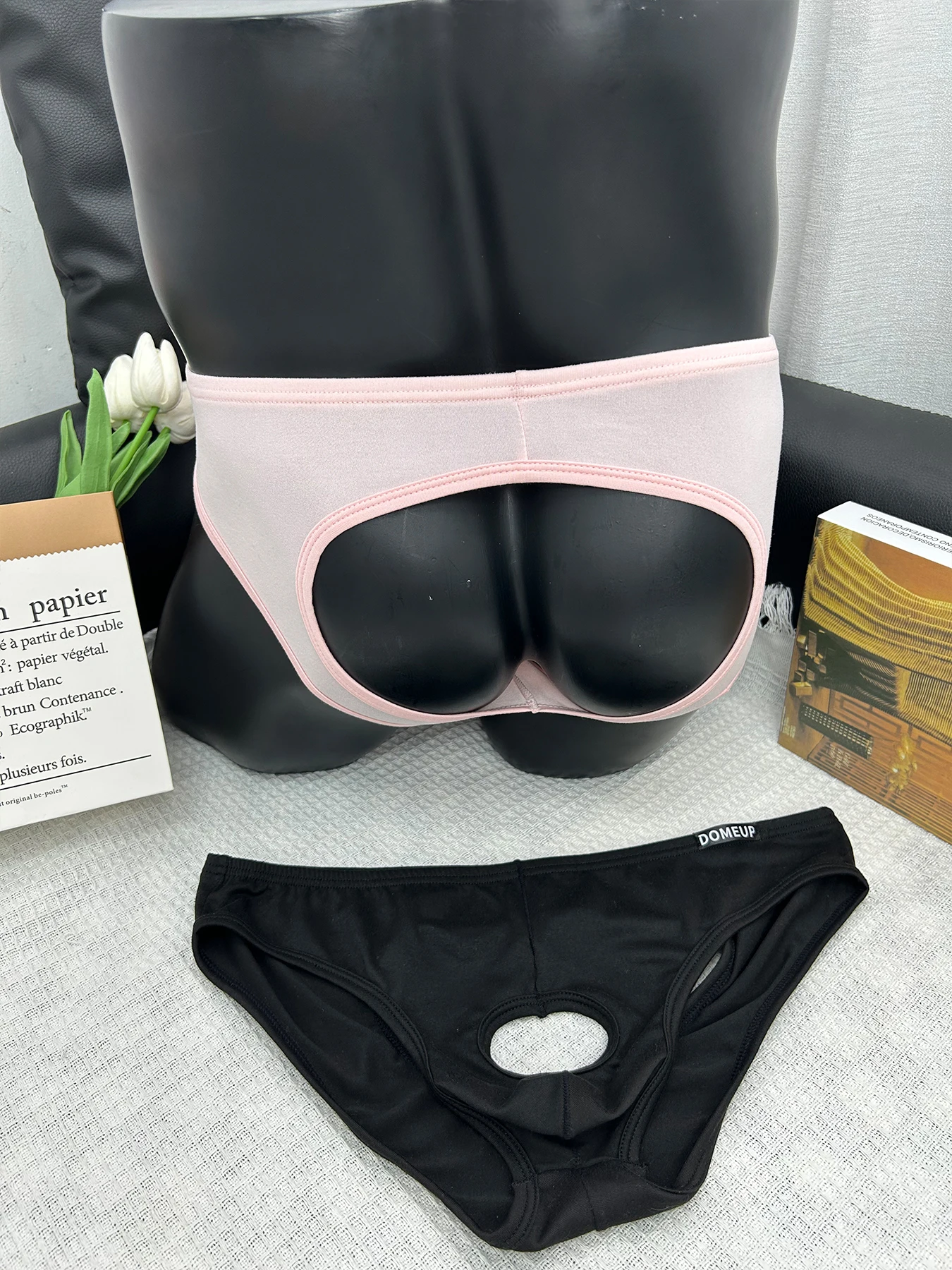 3Pcs Mixed Colors Sexy Men's Underwear Stylish Hollowed Out Hole Briefs with Breathable Design Sports Bikini Thong Triangle Pant