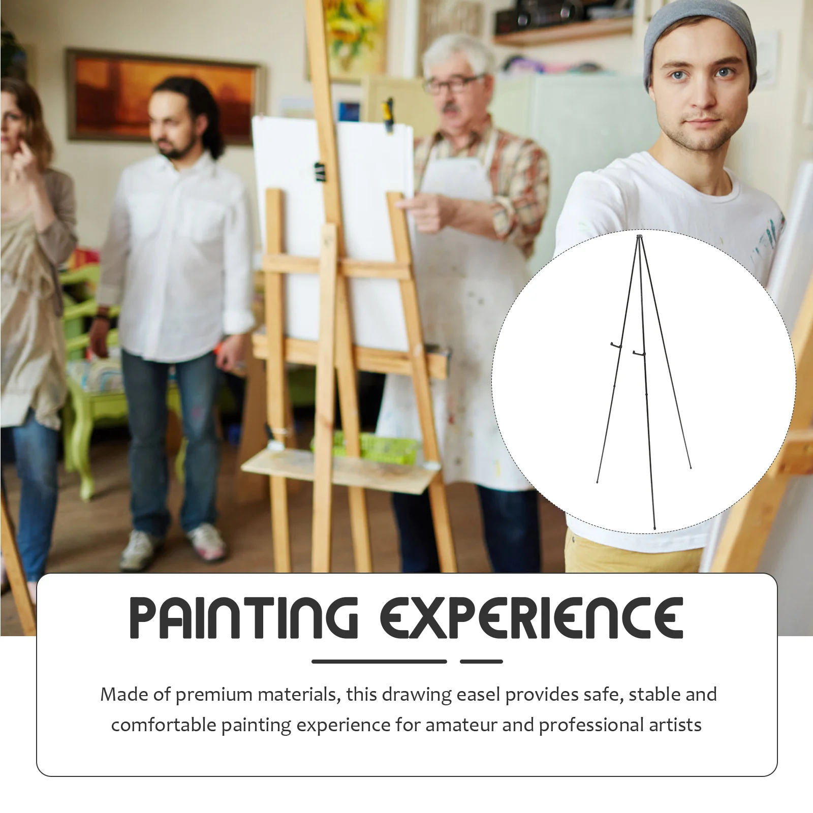 

Folding Easel Adjustable Tripod Portable Alloy Painting Board Stand Multi-Functional Artist Drawing Display Folding Easel