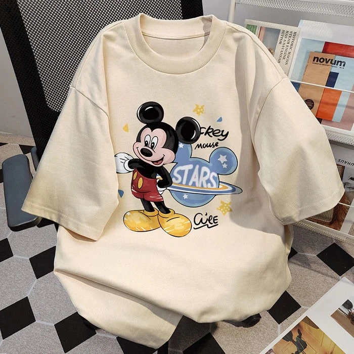 

Disney Dopamine Mickey Mouse Mickey Graphic Printed T Shirts for Men and Women Mickey Mouse Cotton Short Sleeve Clothes