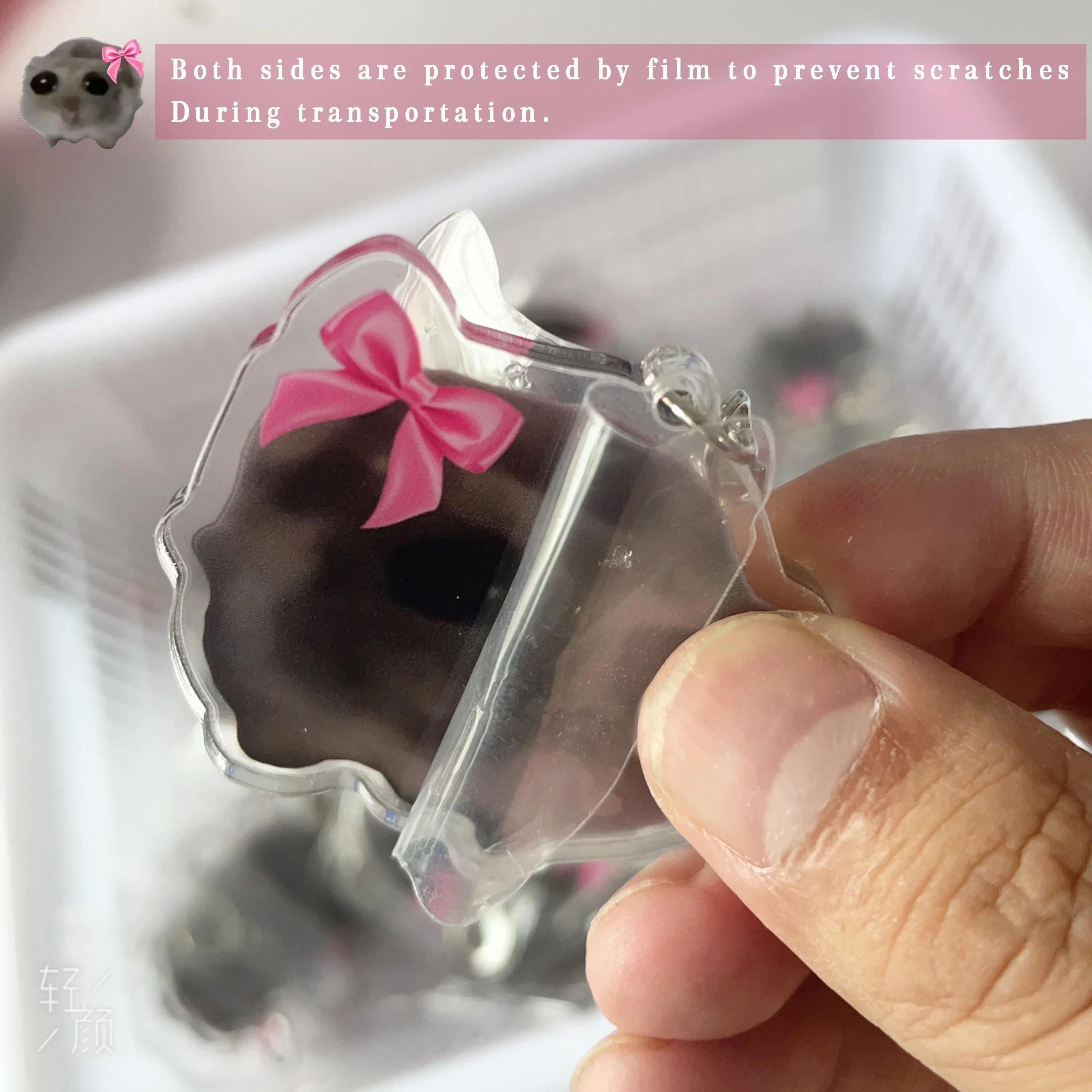 Llaveros divertidos de Meme Im Just A Girl, llaveros de hámster triste, anillo para accesorios de bolso, llavero colgante divertido, regalos para fanáticos de la joyería