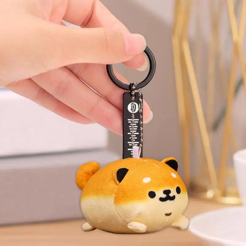 Cute Stuffed Animal Decorations Bread Dog Shiba Inu Shape Bag Charm Plush Keychain Toy Portable Stuffed Animal Plush Figure Toys