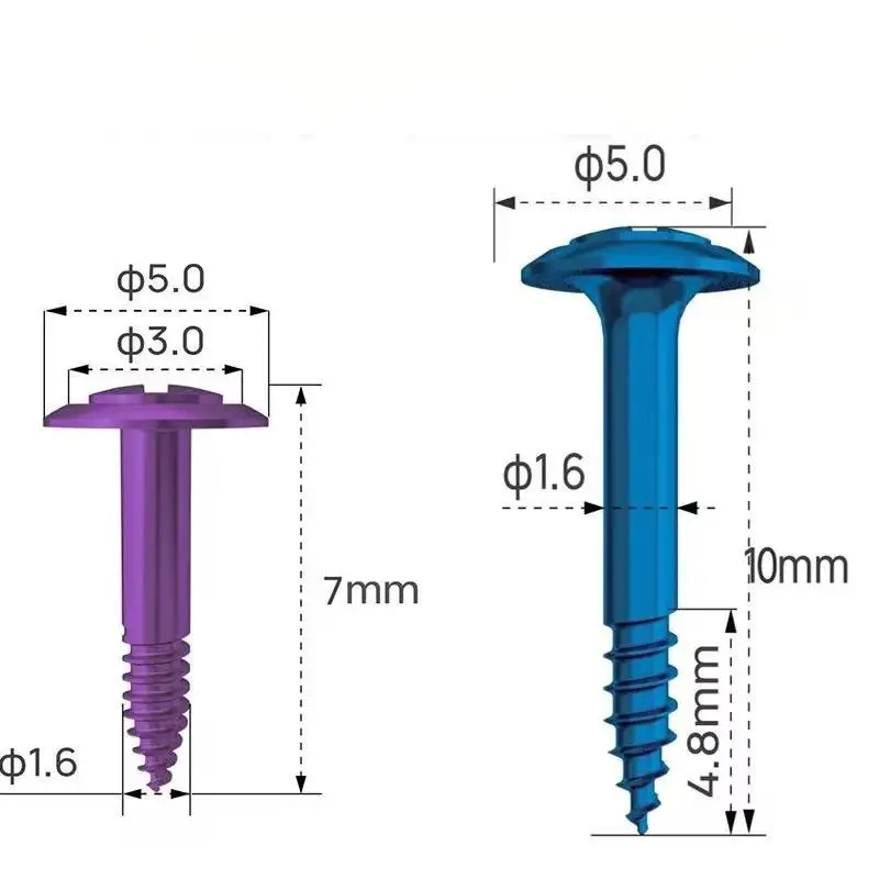 

Titanium Locating Screws, GBR Fixation Pins for Bone Incremental Mesh, Non-Absorbable Surgical Implant Accessories