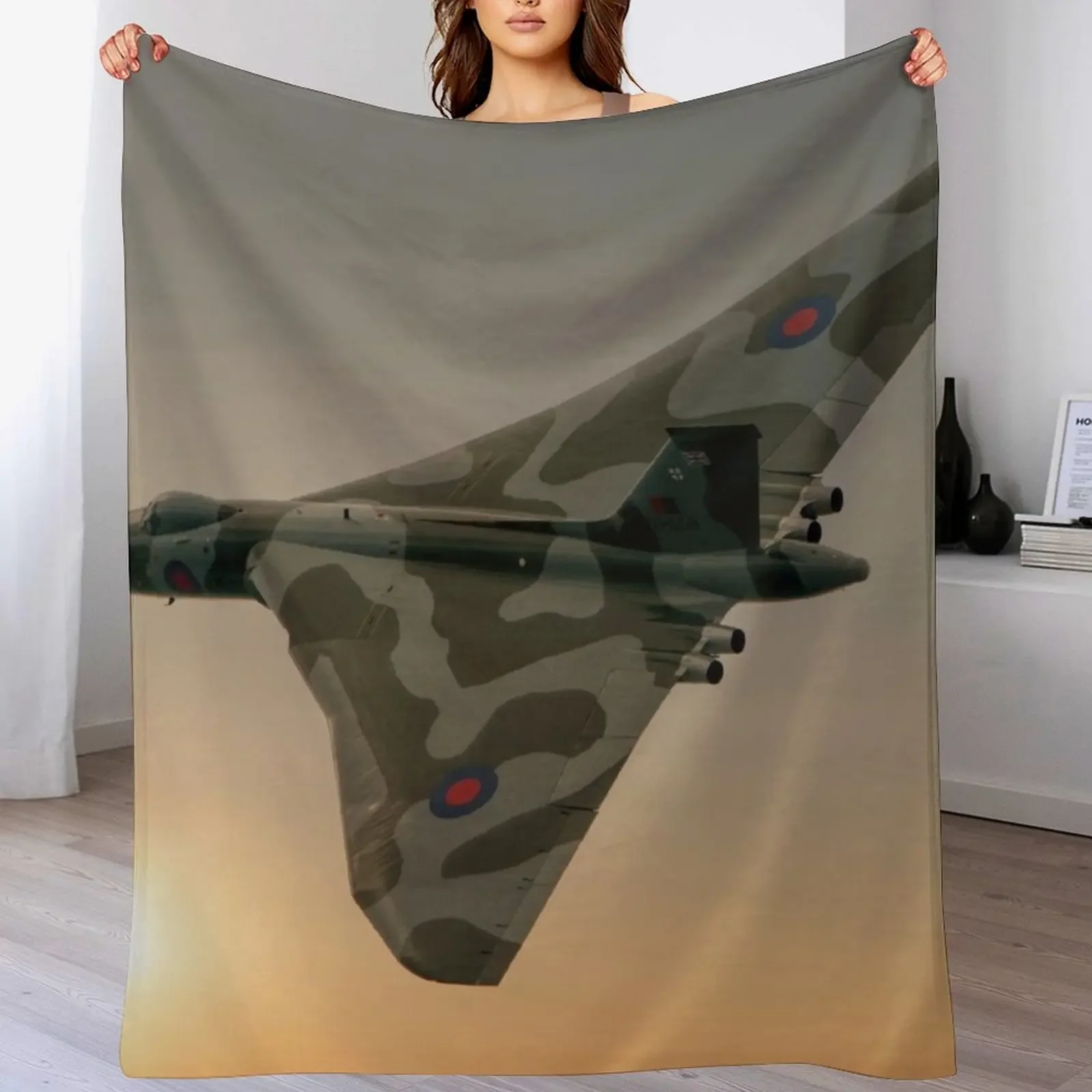 Avro Vulcan Sunset Throw Blanket Flannels Extra Large Throw Weighted Heavy Blankets