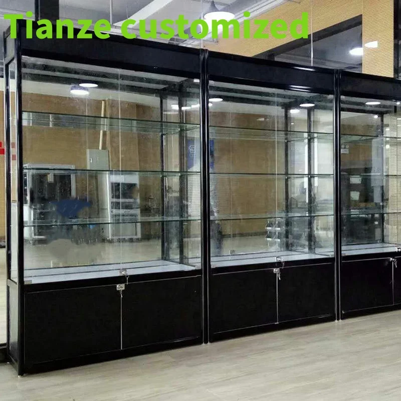 

(customized)Cheap Price Aluminium Profile Showcase Smoke Shop Display Showcase Retail Display