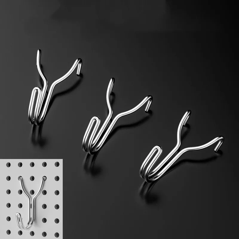 48 pcs 25mm Wall Storage Hooks, Strong Load Capacity and Easy Snap-On Pegboard Fit, ideal for Workshop Organizer