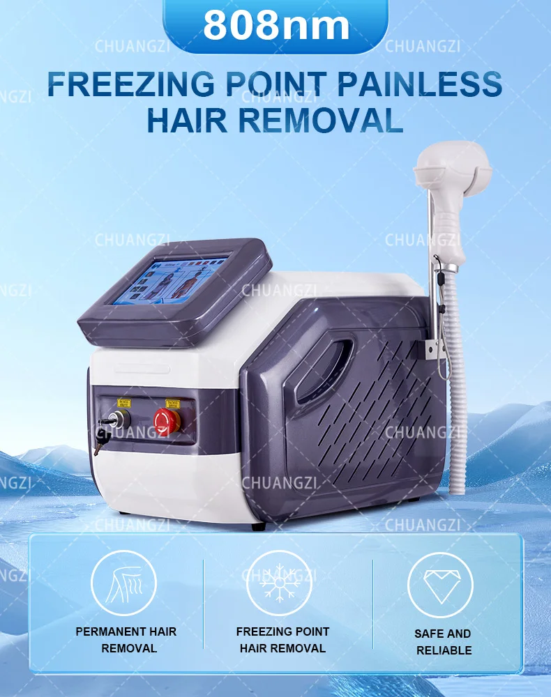 New diode laser hair removal machine 3 wavelengths 755nm1064nm 808nm painless diode laser for optimal hair removal and skin reju