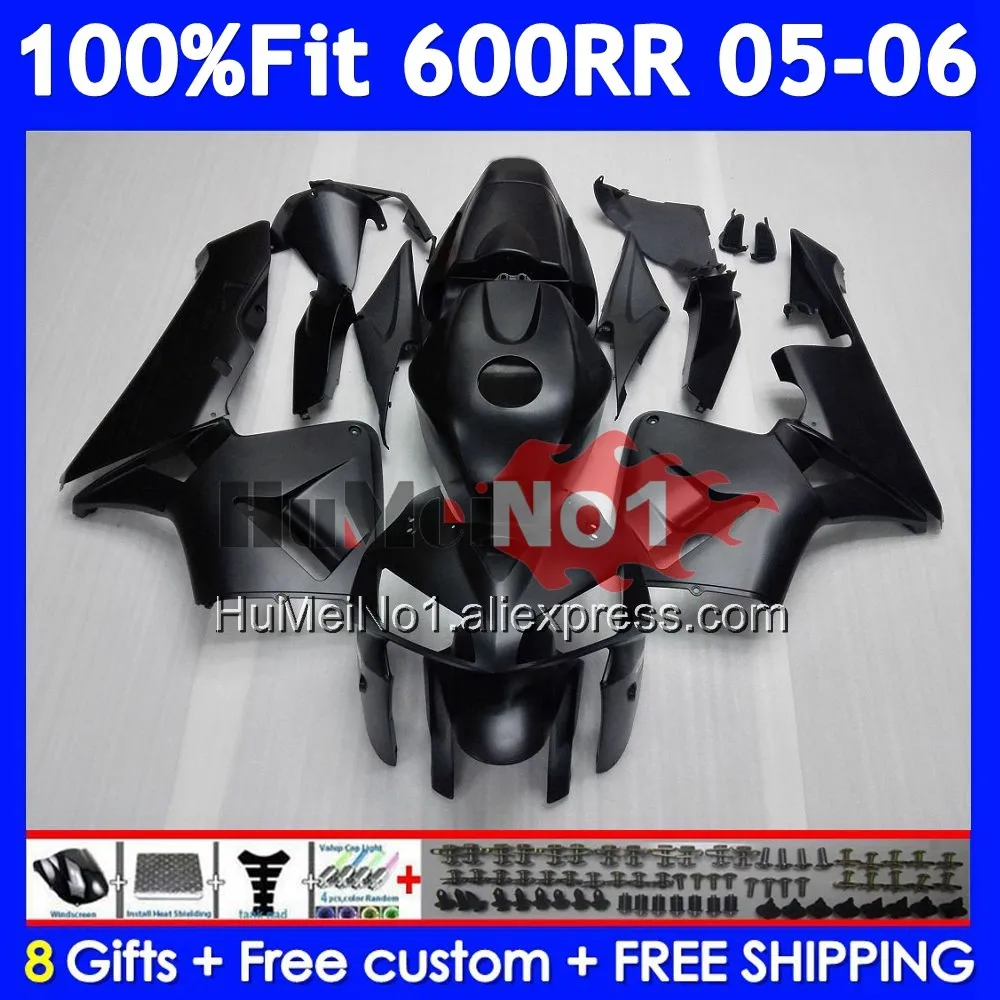 Injection For HONDA CBR 600RR 600F5 600CC Matte black CBR600RR 41No.7 CBR600F5 CBR 600 CBR600 CC RR F5 2005 2006 05 06 Fairing