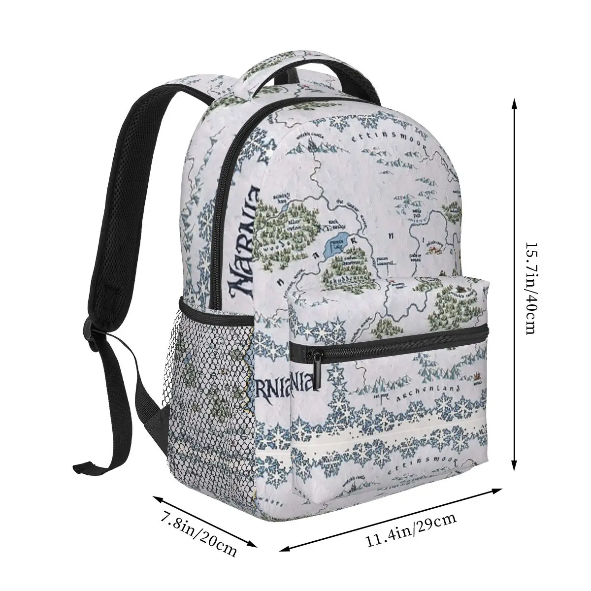 Narnia Map - Chronicles Of Narnia Backpacks Boys Girls Bookbag Students School Bags Kids Rucksack Shoulder Bag Large Capacity