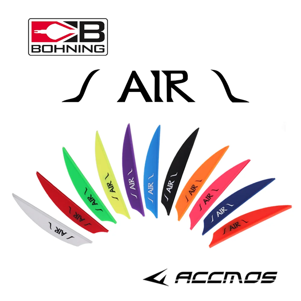 High Quality Bohning AIR Arrow Feathers Vanes 2 inch Multicolor DIY Archery Fletching Accessories 50Pcs/pack