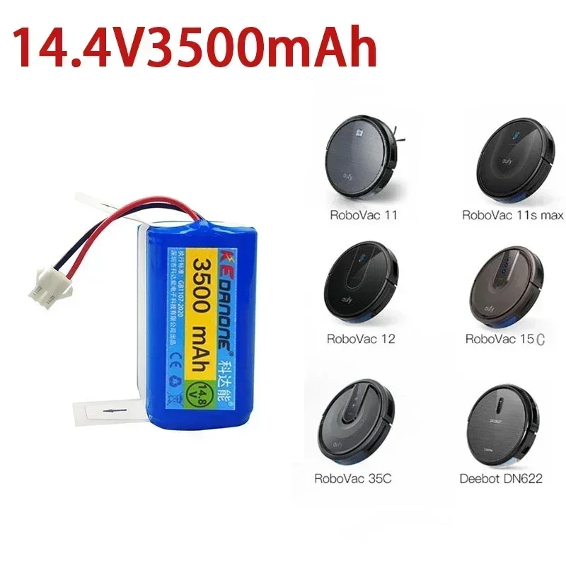 

14.4V 3500mAh Li-ion battery for Conga Excellence 990 Ecovacs Deebot N79 N79S DN622 Eufy RoboVac 11 11S RoboVac 30 etc 18650