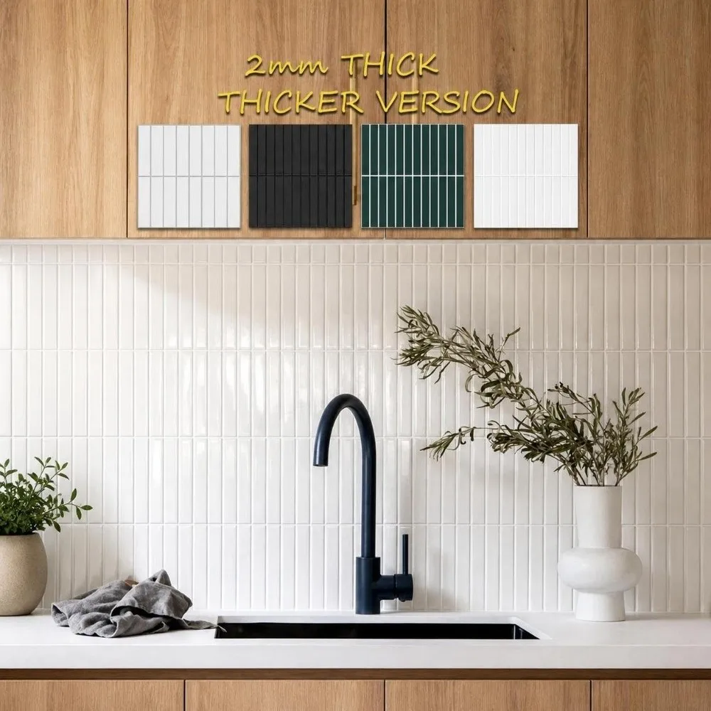 European Simple Self Adhesive Tile Sticker PVC 2D Print Wall Decal Oil Proof Water Proof Surface Cover For Wall Floor
