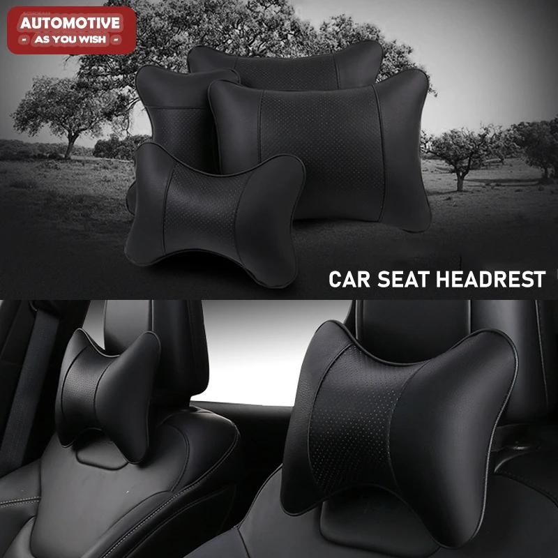 New Car Seat Headrest Restraint Auto Safety Head Neck Rest Pillow Cushion Pad Breathable Mesh Car Seat Neck Protector Pillow ﻿