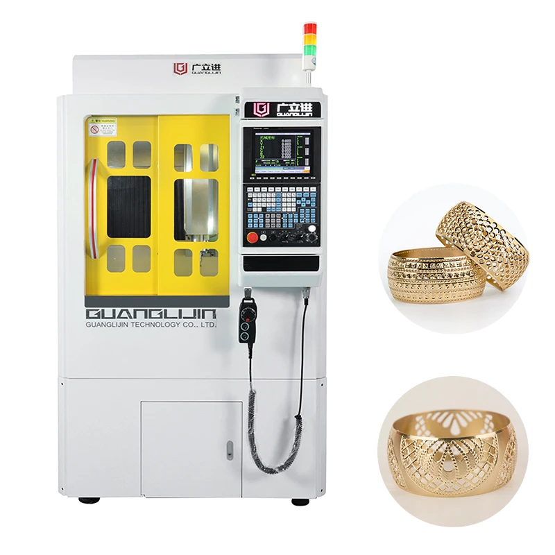 GUANGLIJIN G5-500 5-Axis Rainbow CNC Machining Center For Jewelry For Gold Silver Platinum Bangle Ring Watch Engraving Milling