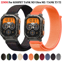 22mm Loop Nylon Straps For KOSPET TANK M3 M2 Ultra Watch Strap For KOSPET TANK T3 T2 Ultra Bracelet Smartwatch Wristband