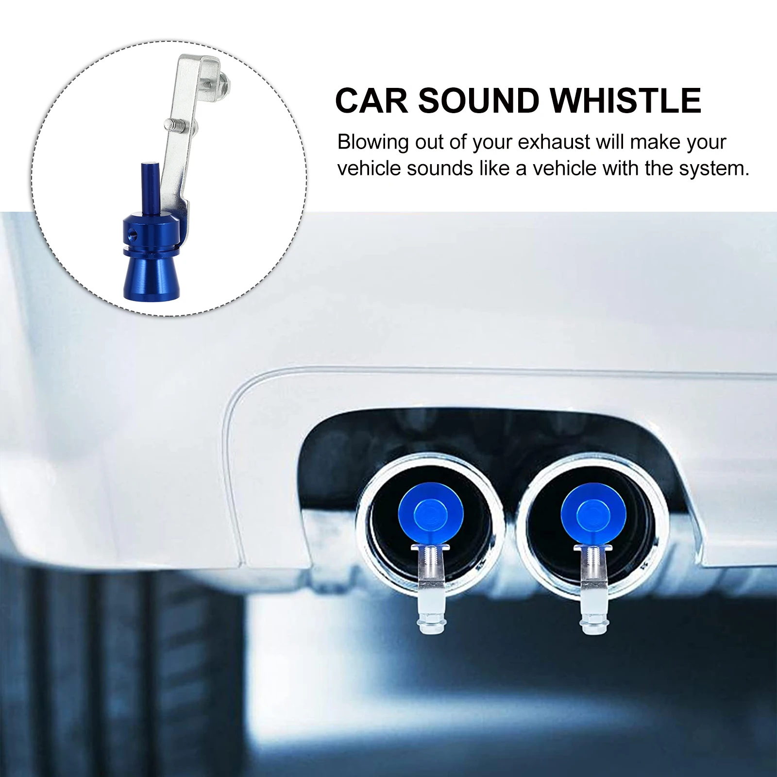 

Car Sound Whistle Exhaust Simulator Aluminum Alloy Motorcycle Tailpipe Noise Maker Vehicle Imitation Whistle