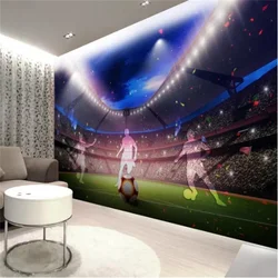 Custom wallpaper 3d football field papel de pared living room bedroom Bar KTV Carnival Party Background Wall Football Theme обои