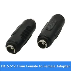 DC ADAPTER 5.5*2.1mm FEMALE TO FEMALE CONNECTOR,5.5mm x 2.1mm F/F COUPLER 2-PACK