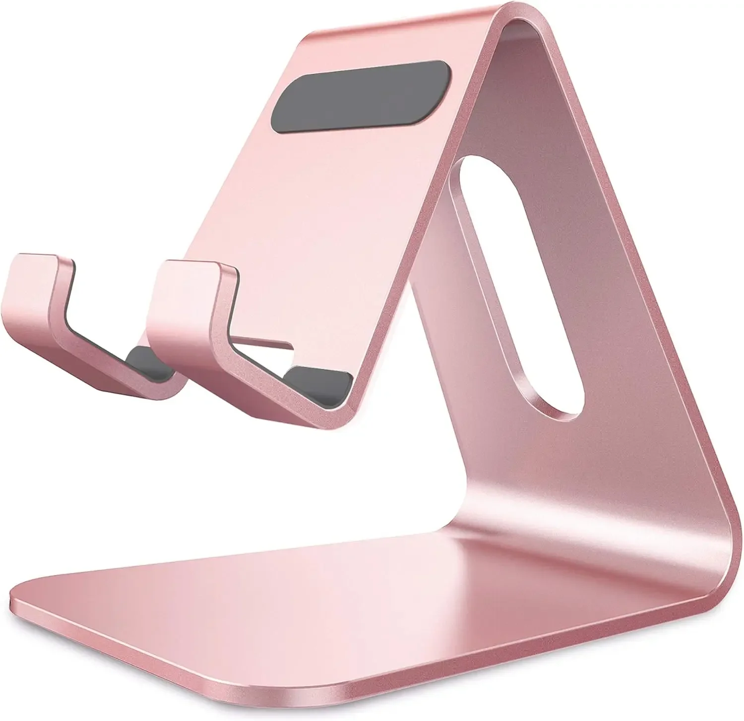 

Rose Gold Phone Stand for iPhone 15/14/13/12 Pro Max, All Smartphones, Aluminum Desktop Holder
