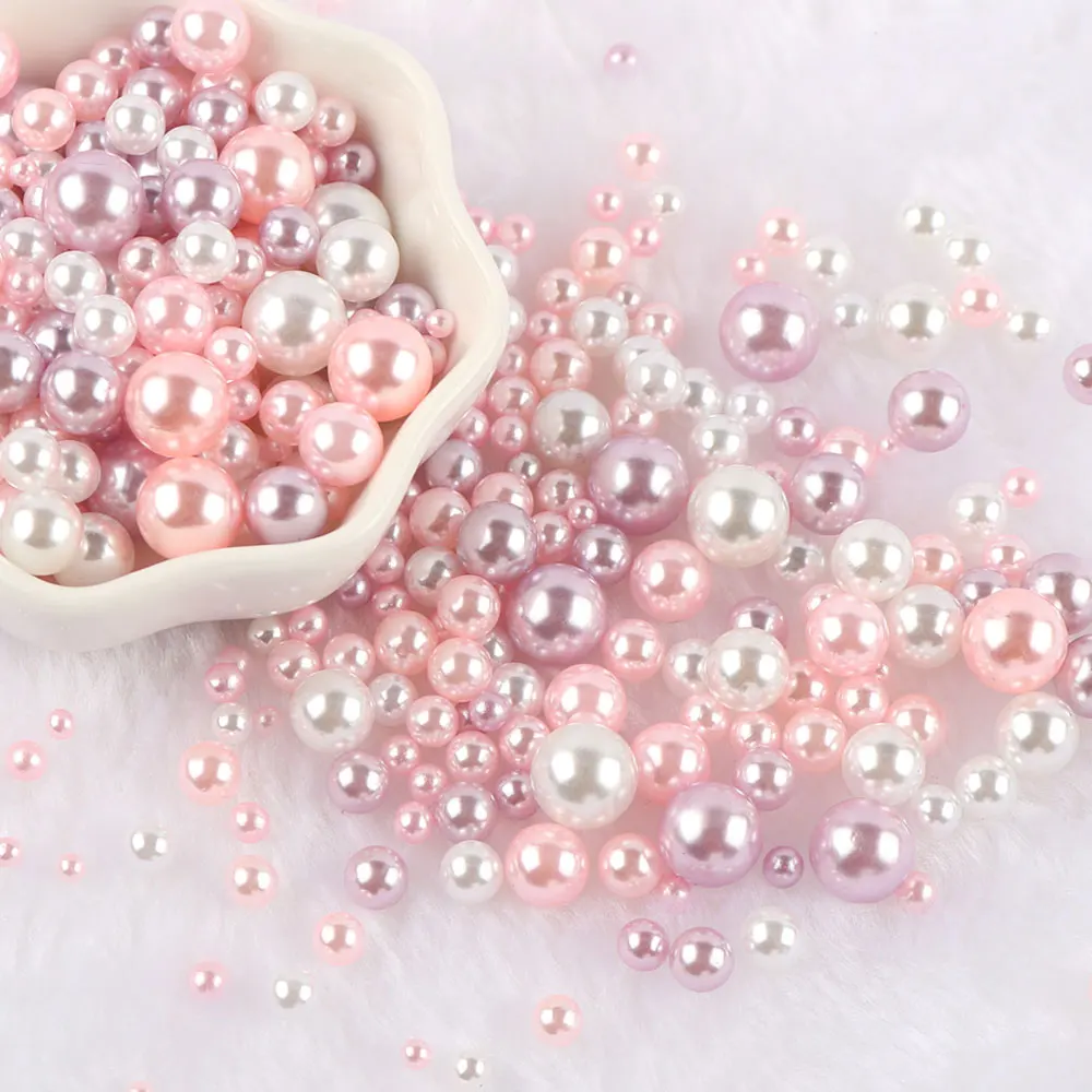 

10g Random Mix 3-10mm No Hole ABS Imitation Pearl Bead For Vase Filler Makeup Brush For DIY Jewelry Making Decor F0912