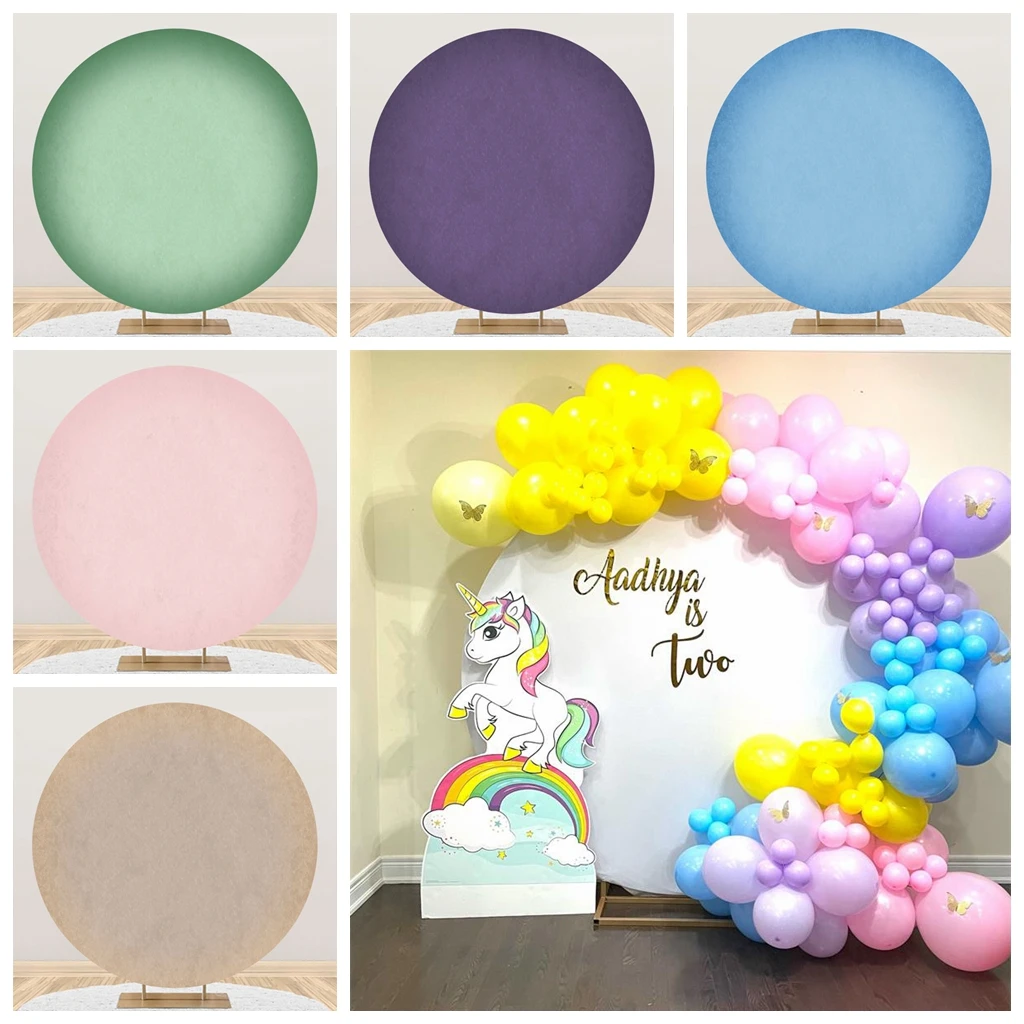 Gradienten Abstrakte Weiße Selbst Portrait Runde Elastizität Hintergrund Kreis Kind Baby Geburtstag Fotografie Hintergrund Angepasst