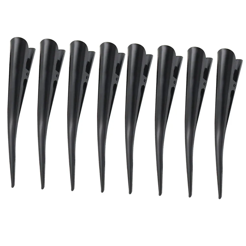8pcs Metal Hair Clips Duckbill Salon Styling Clips Blow Drying Face Wash Durable Alligator Section Clip Seamless Professional