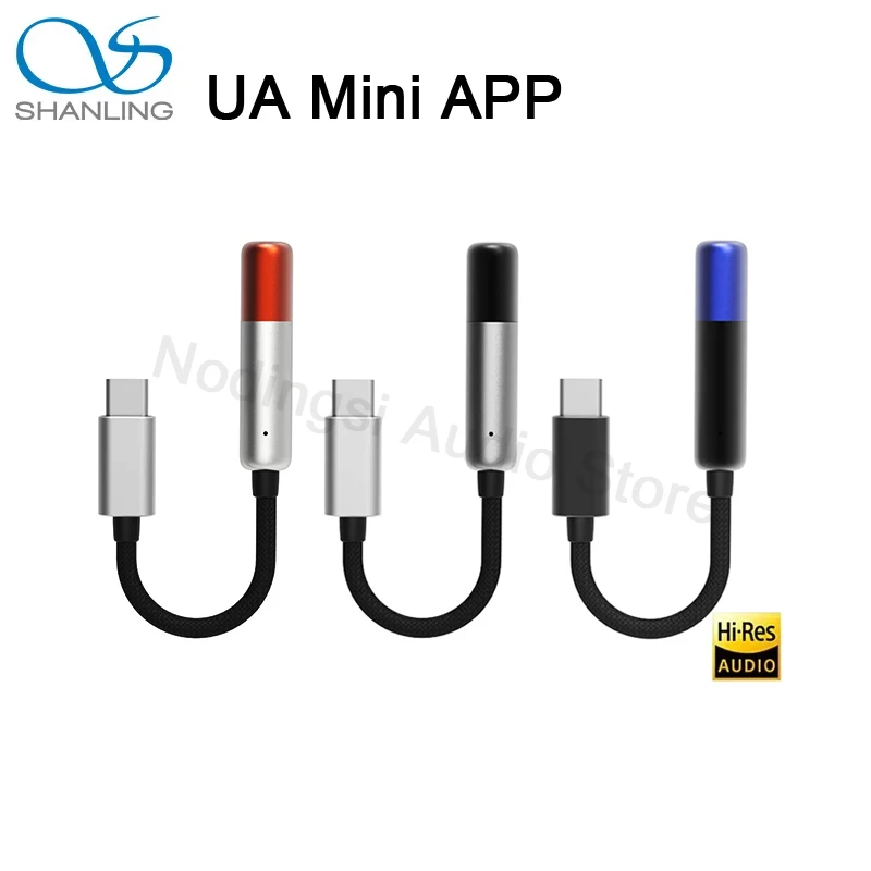

SHANLING UA Mini APP Portable USB DAC AMP Headphone Amplifier with Eddict Player APP Hi-Res Audio Type-C to 3.5mm Android/iOS/PC