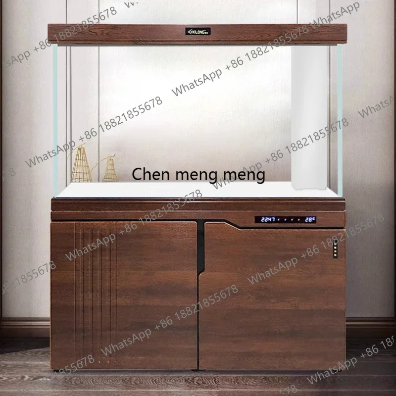 

E182 Large Fish Tanks Indoors Aquarium Simplicity Glass Ecology Creative Aquarium Living Room Customizable Furniture El Acuario