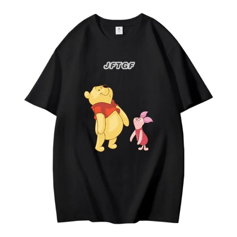 

Winnie The Pooh Surrounding с короткими рукавами 100_ Хлопковая летняя модная футболка Летний свободный простой милый топ интернет-знаменитостей