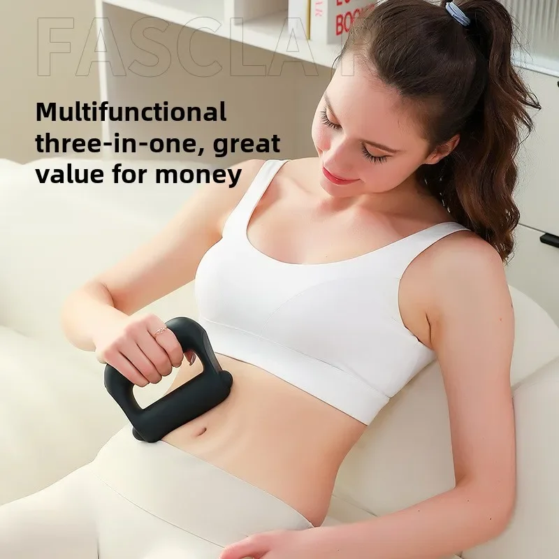 Body 5 Gears Massage Ring and 6 Gears Fascial Gun Ring 15W Percussion Vibration Fitness Muscle Mini Massager