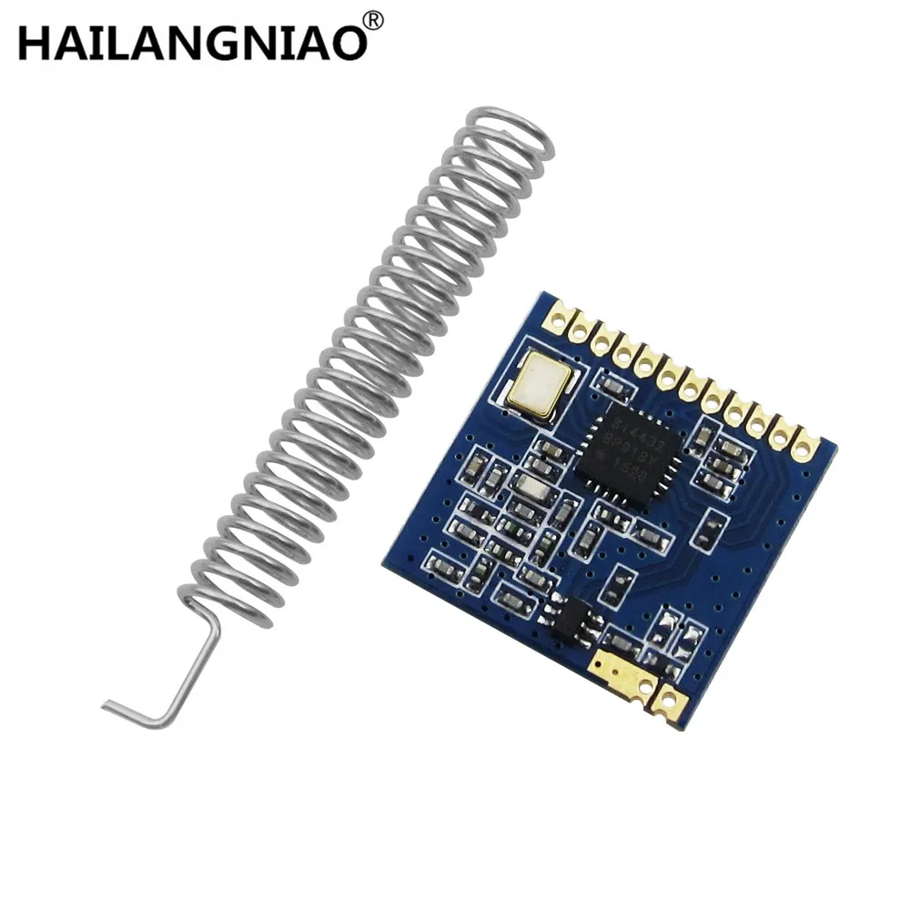 5Set Mini SI4432 Remote Wireless Transceiver Communication Module 240MHZ-930MHZ + Spring Antenna, Distance 1000m