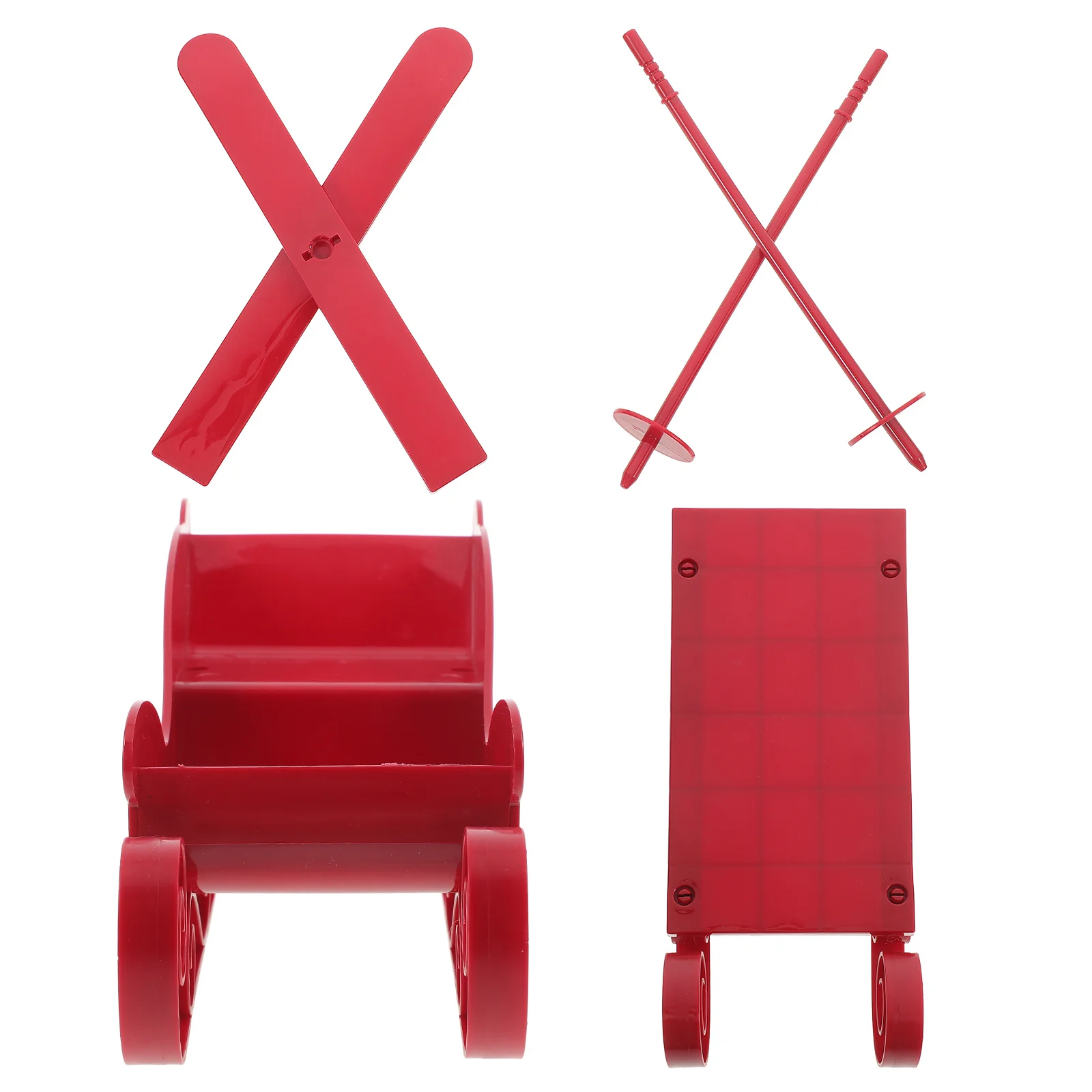 

1Set Christmas Sleigh Decoration Small Sleigh Ornament Desktop Xmas Party Skiing Board Holiday Festive Decor Xmas Gift Photo