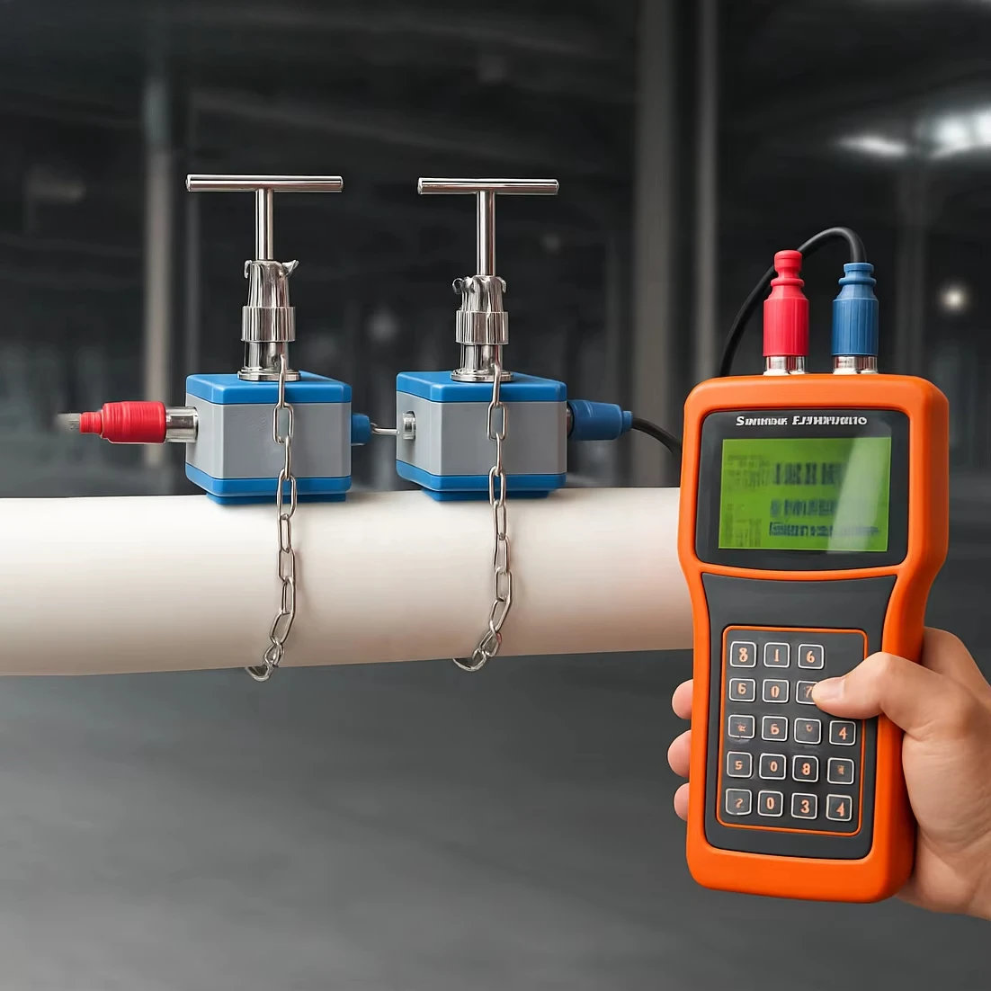 

Lightweight Clamp-On Sensors Ultrasonic Flowmeter Portable User-Friendly Design Accurate Measure Handheld Ultrasonic Flow Meter