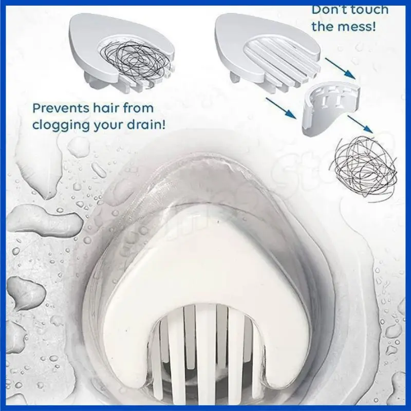 Drain Hair Catcher Separating Bathtub Hair Strainer Drain Protector Screen Fits All Standard Tub Drain Size Clean with ONE Swipe