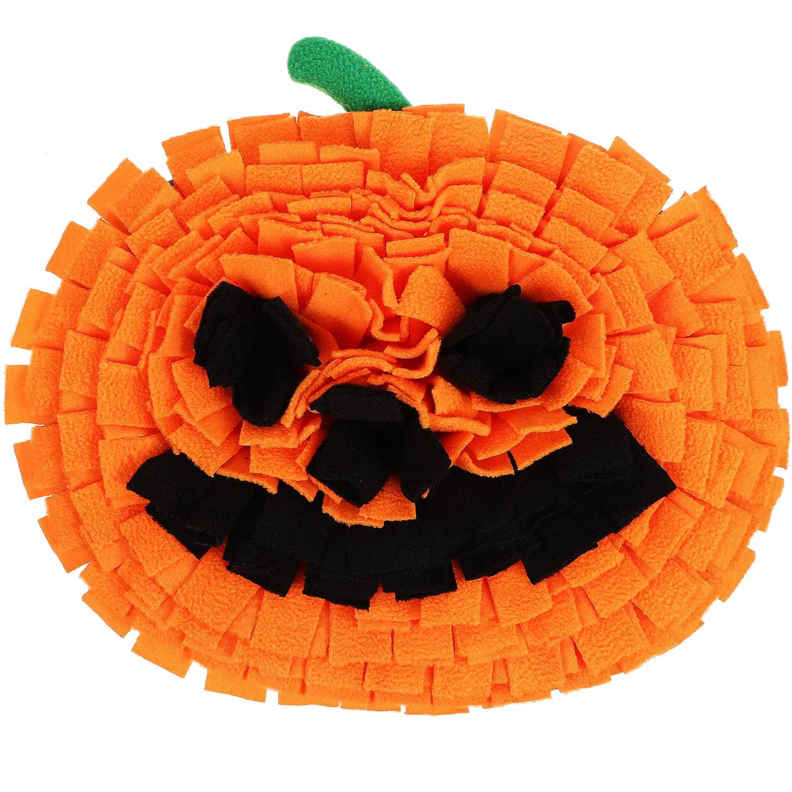 

s Pumpkin ange Snuffle Mat Dog Toy Slow Pumpkin Puppy Mat Feeder Pet Sniffing Pad Polar Fleece Easy Clean Large Breed