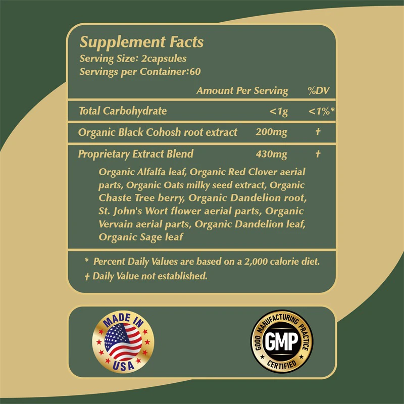 Menopause Support - Improves Metabolism, Hormone Balance, Relief for Hot Flashes Night Sweats