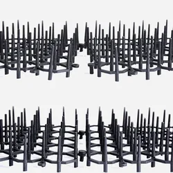 12PCS 200x155MM Garden Anti Cat Dogs Repellent Mat Prickle Strips Safe Plastic Spike Thorn Cat Crates Gates Containment