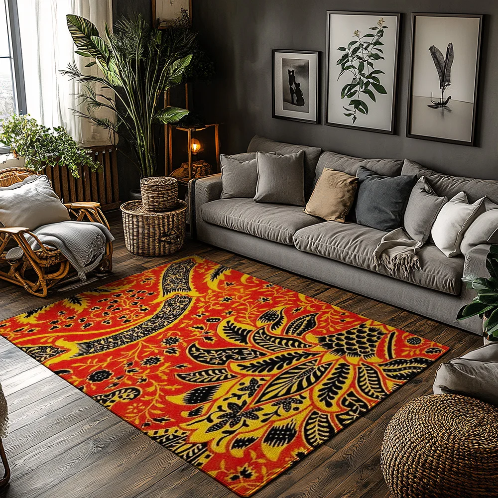 

Винтажный персидский ковер, богемный ковер, нескользящий напольный коврик, декор для гостиной, домашний акцент, традиционный восточный дизайн, в помещении и на открытом воздухе