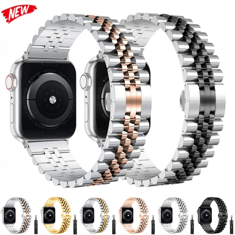 

Metal Strap for Apple Watch Band Ultra2 9 8 7 49mm 45mm 41mm Stainless Steel Bracelet IWatch 6 5 4 SE 44mm 42mm 40mm 38mm Correa