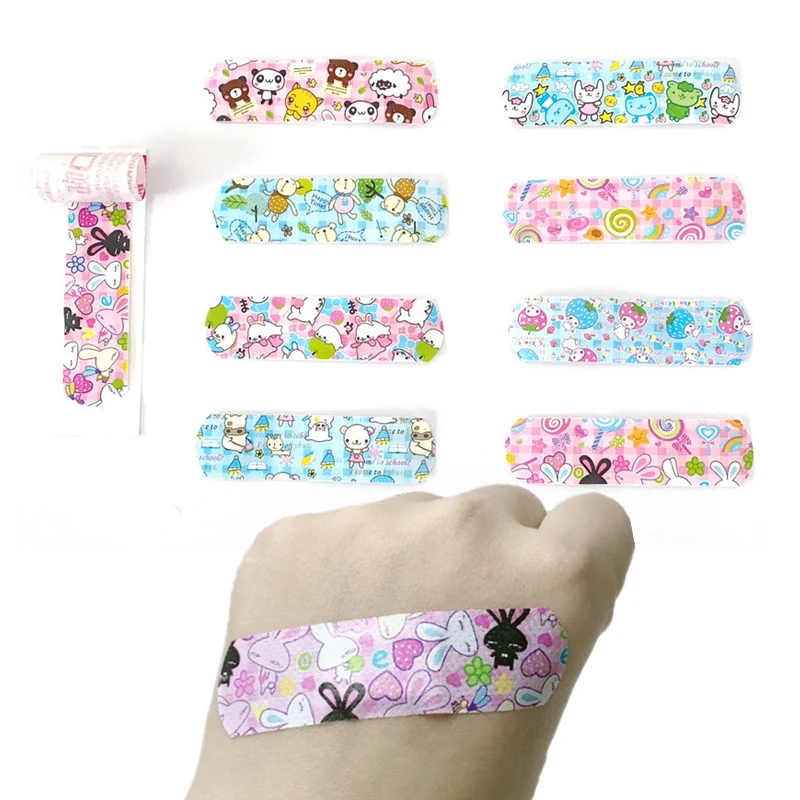 120pcs/set Cartoon Band Aid Kawaii Wound Plasters for First Aid Strips Skin Dressing Patch Waterproof Adhesive Woundplast