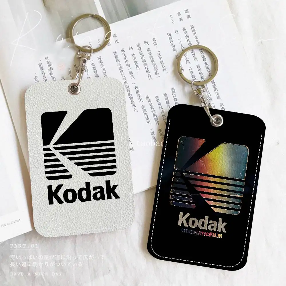 K-Kodak Logo Rectangle Keychain Card Holder, Badge Credit Card Holder, Student ID Card Holder, Bus Cards Cover