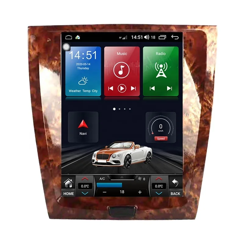 12.1" Android 10.0 Vertical Screen 8 Core 4+64G Car Multimedia Player Auto GPS Navigation for Jaguar XK XKR-S